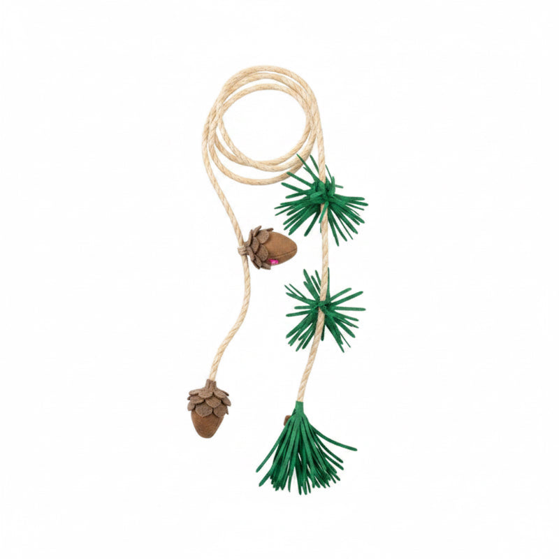 Pinecone Teaser Rope For Cat